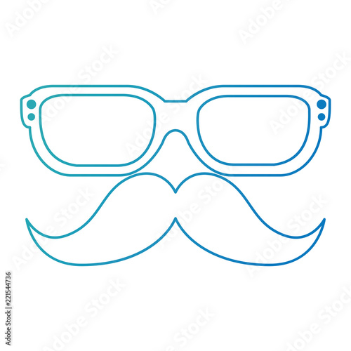 mustache and glasses hipster style