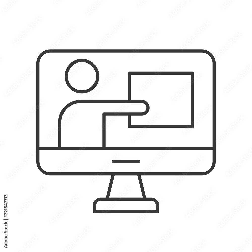 people presentation on computer screen, webinar concept people presentation on computer screen, webinar concept
