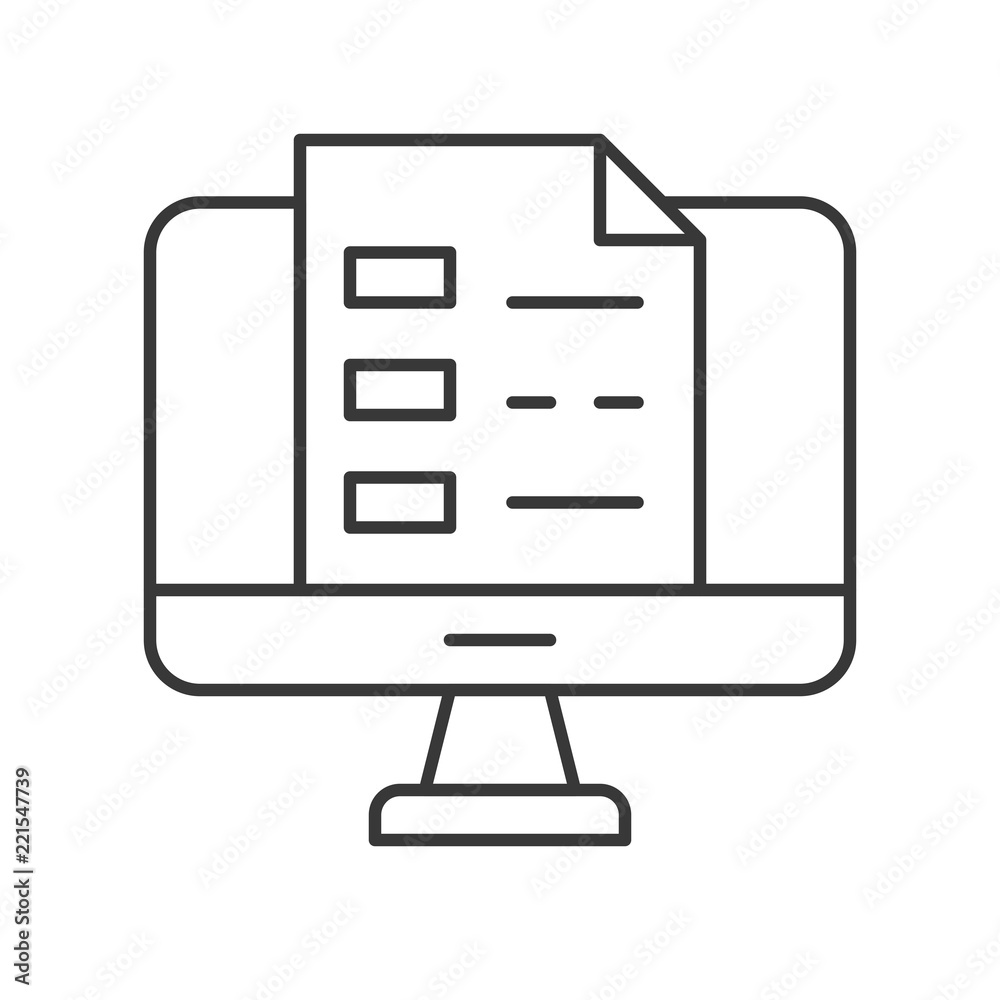document on computer desktop screen, education or business concept document on computer desktop screen, education or business concept