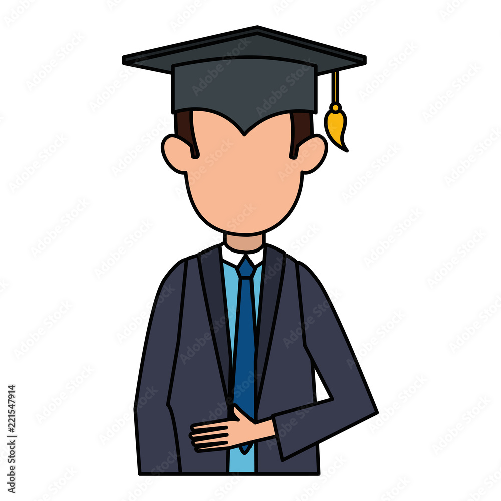 student graduated avatar character student graduated avatar character