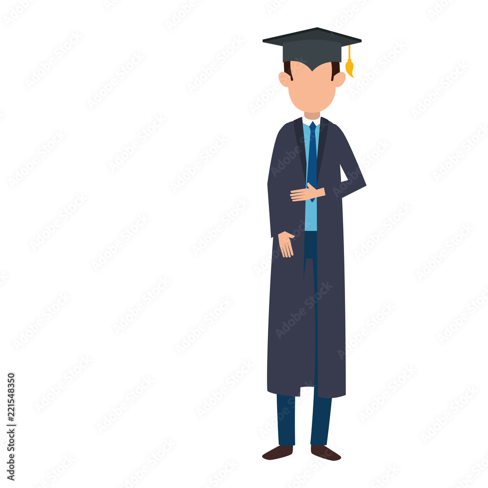 student graduated avatar character student graduated avatar character