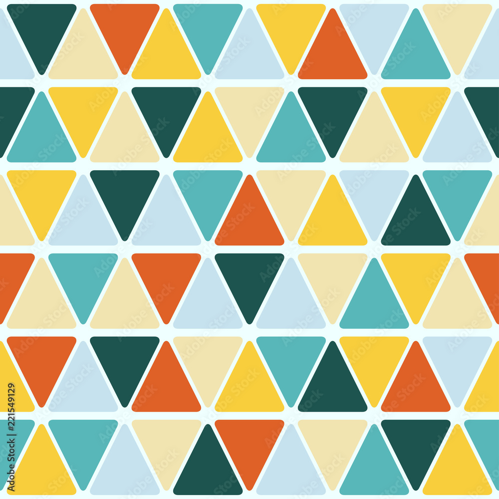 Seamless abstract pattern of triangles. Triangles with rounded edges. Seamless abstract pattern of triangles. Triangles with rounded edges.