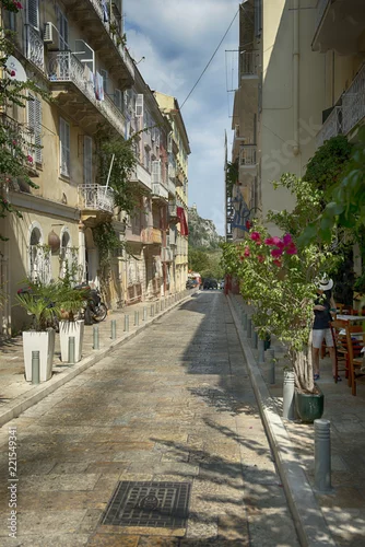 Obraz Aleja w mieście Korfu Grecja