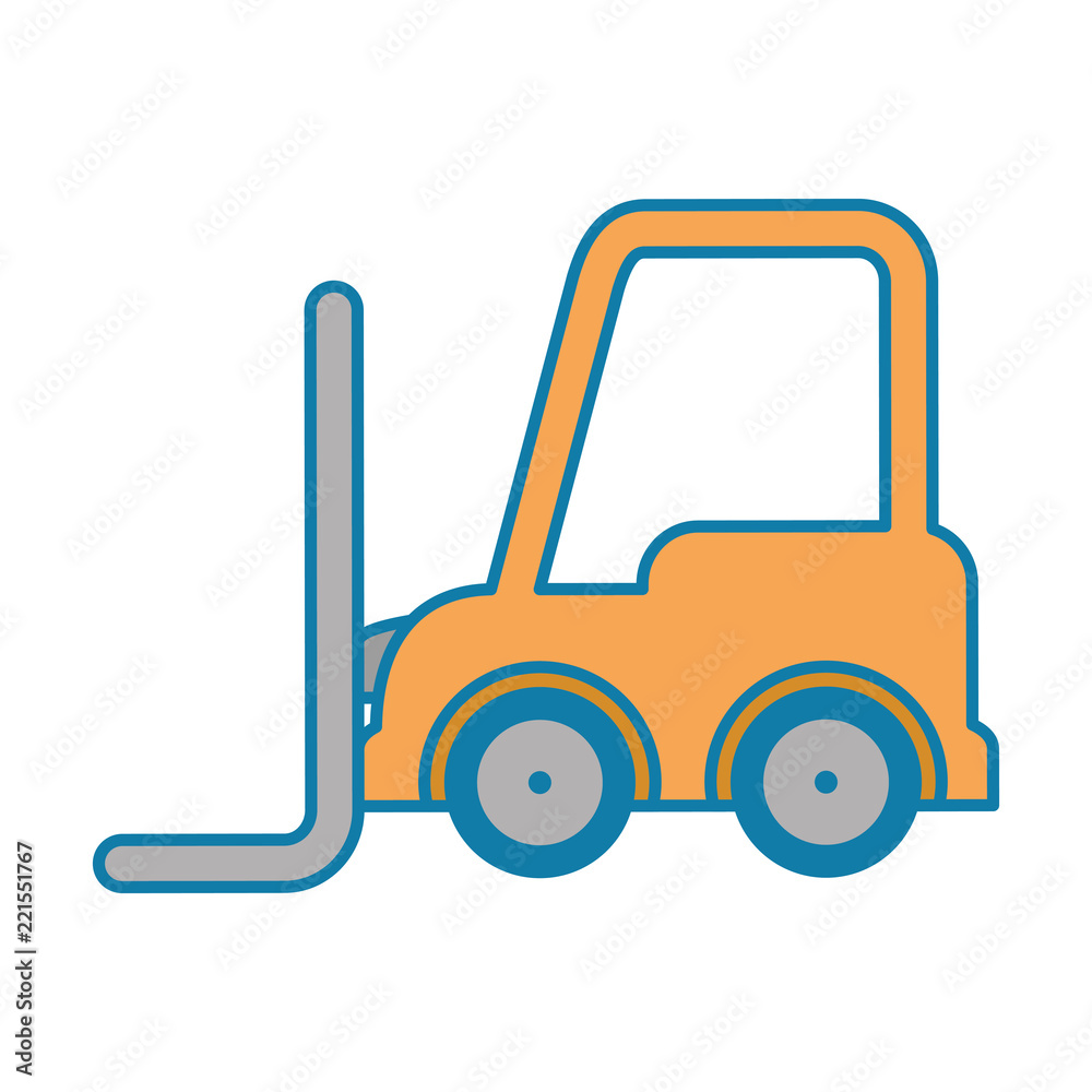 forklift vehicle isolated icon