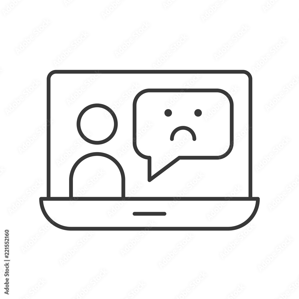 Ταπετσαρία unsatisfied communication people on screen laptop, response and survey concept