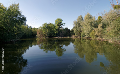 Pond of Pâtis park on the Marne river bank in Île de France