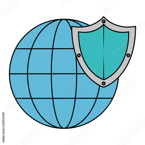 sphere planet with shield