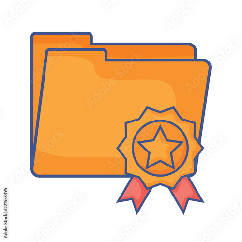 folder and medal icon