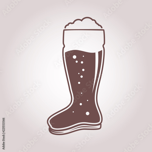 04 das boot beer glass one color icon Stock Vector | Adobe Stock