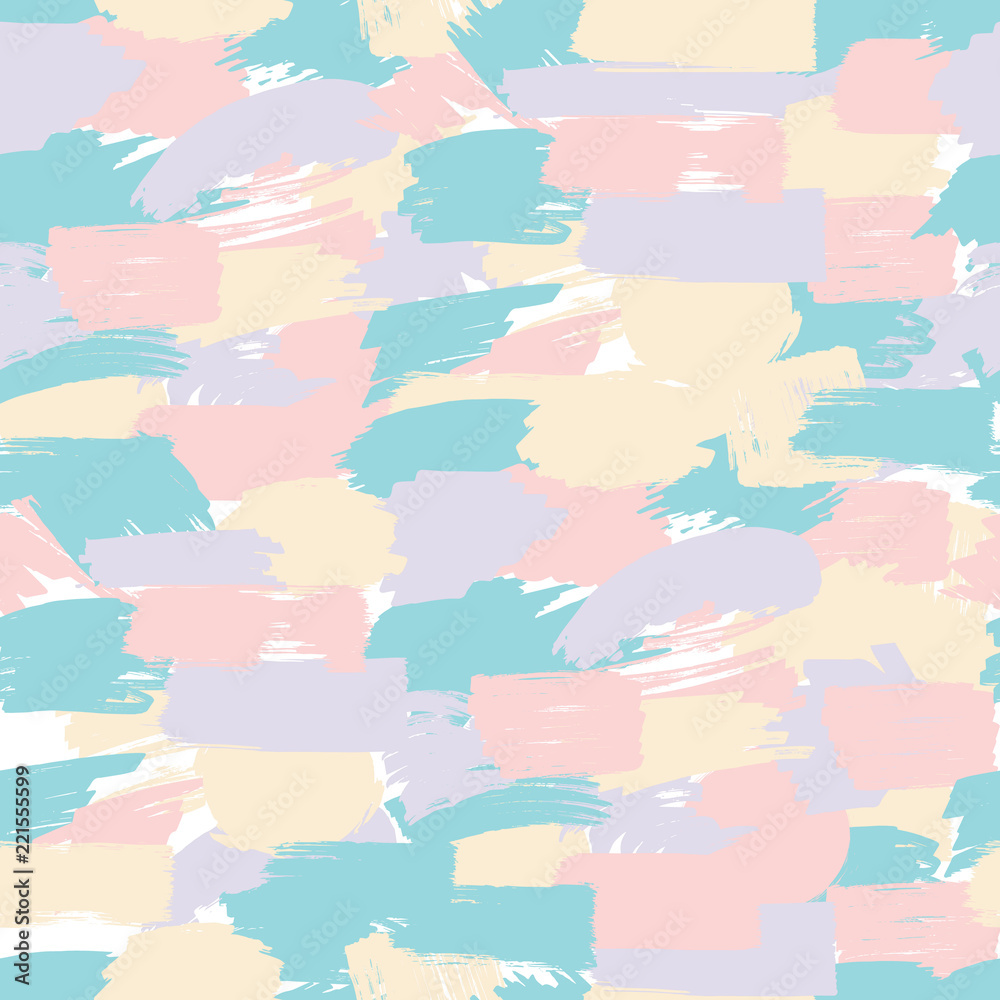 Seamless Pattern Kawaii Brush Paints Palette Stock Vector (Royalty Free)  1410140612