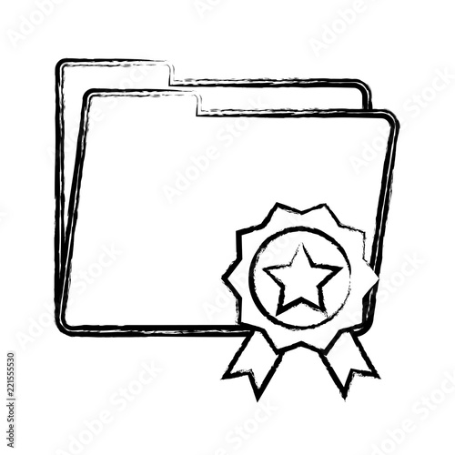 folder and medal icon