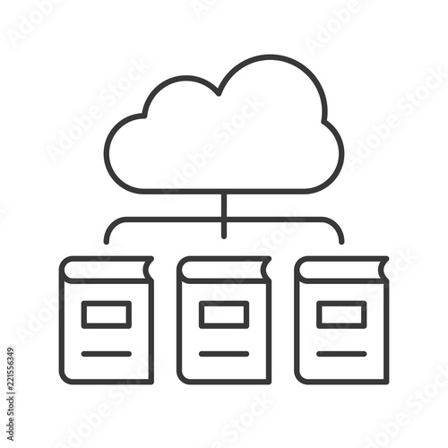 library cloud computing concept icon