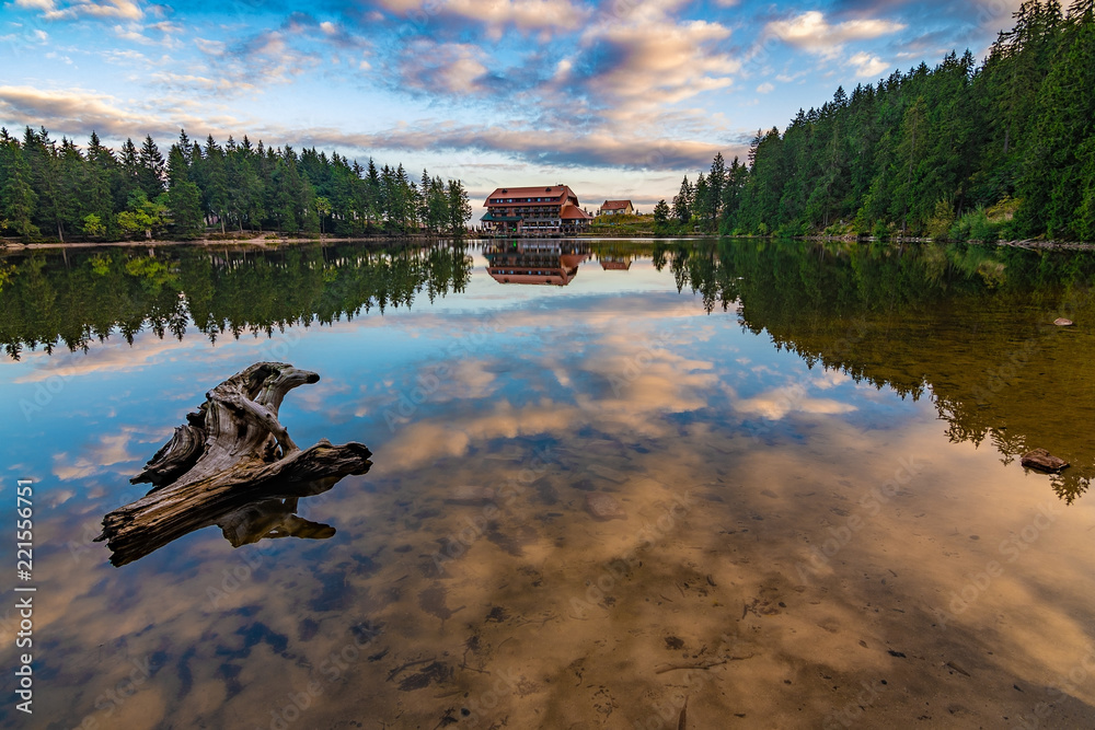 Naklejka premium Mummelsee At Dawn, Black Forest / Schwarzwald Germany