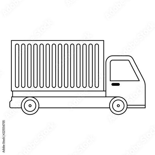 delivery service truck isolated icon