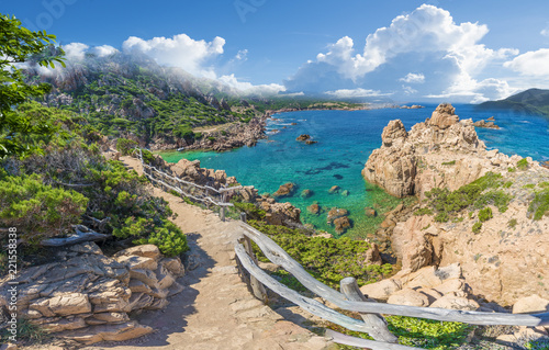 Obraz na płótnie Landscape of Costa Paradiso with Spiaggia di Li Cossi, Sardinia