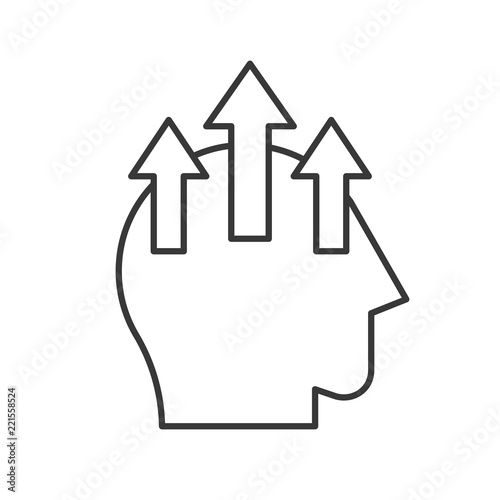 improvement human skills icon, learning and education concept