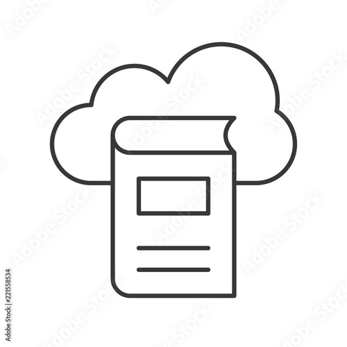 library cloud computing concept icon