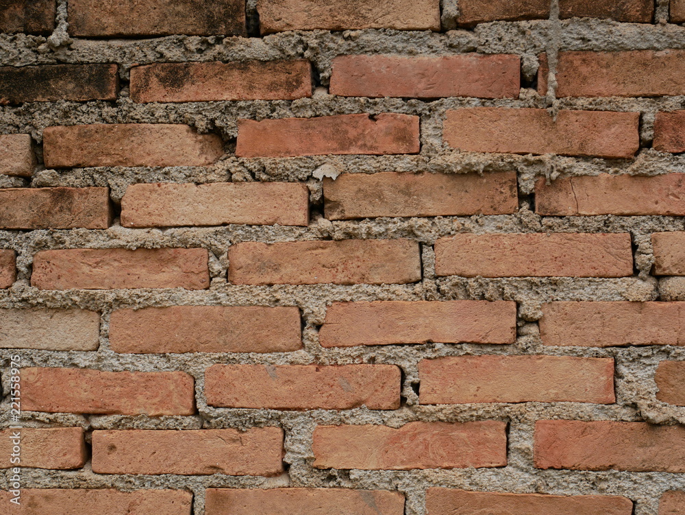 Obraz premium old red brick wall background