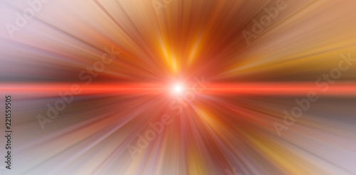 Abstract Blurred Background, Radial Colored Rays. Web Banner.