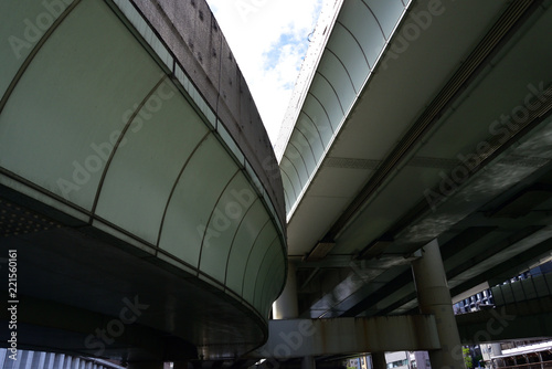 under highway in Tokyo