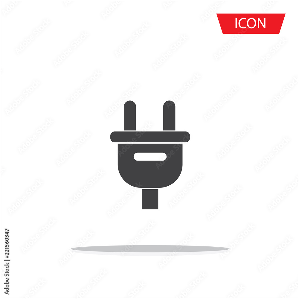 Plug icon vector isolated on white background. Plug icon vector isolated on white background.
