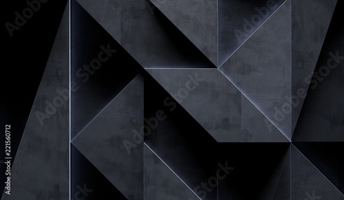 Dark Grungy Abstract Background (3d illustration) photo