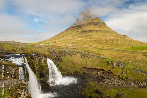 Kirkjufellsfoss waterfall near the Kirkjufell mountain on the north coast of Iceland s Snaefellsnes peninsula