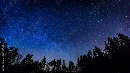 Starry night sky 4k timelapse. 3840x2160, UHD