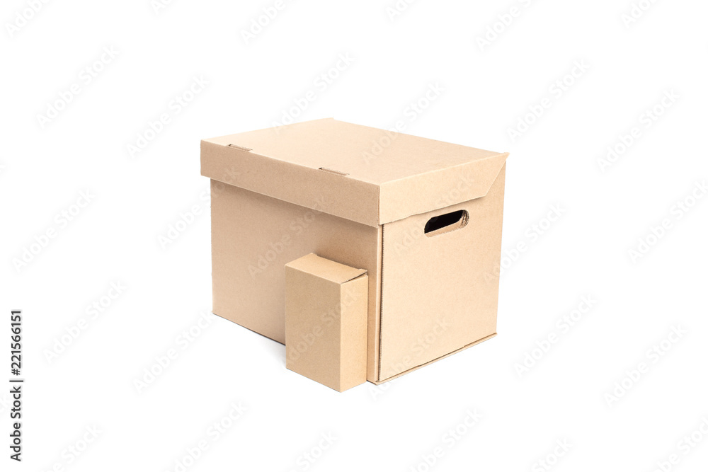 Cardboard box with small package