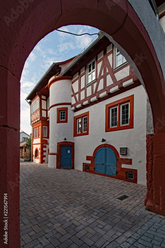 In der Altstadt von Babenhausen, Hessen, Deutschland 