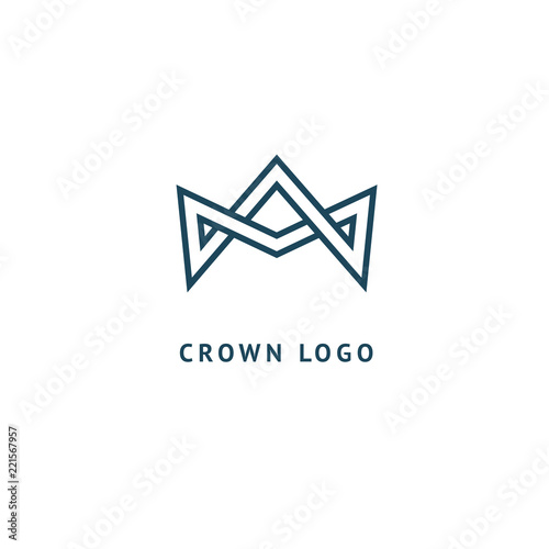 Free Download Abstract vetor crown logo vector design. Sign for beauty salon, elite accessories, jewelry, hotels, spa, wedding. Vintage decorative icon qween, king, princess. - GFXLoad