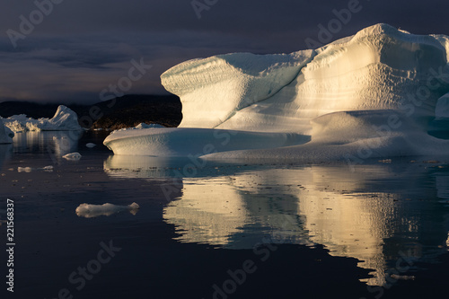 Wallpaper Mural Greenland midnight sunset with warm light on iceberg Torontodigital.ca