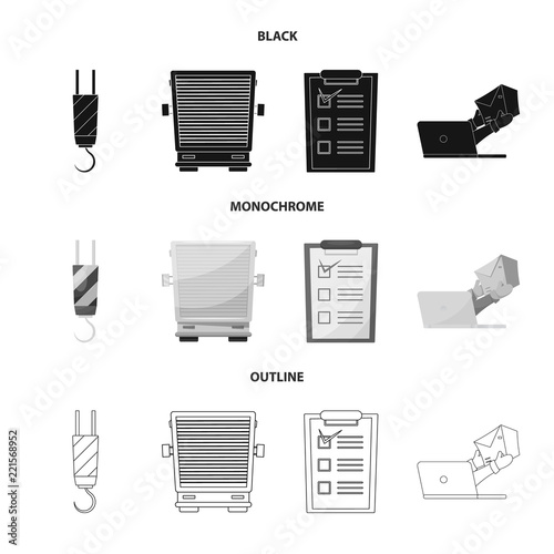 Isolated object of goods and cargo icon. Collection of goods and warehouse vector icon for stock.