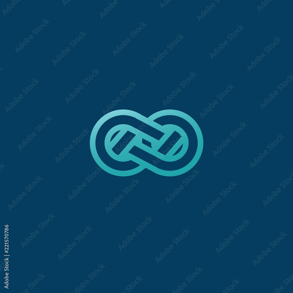 Abstract vetor logo vector design. Sign for business, internet communication company, digital agency, marketing. Modern decorative geometric icon.