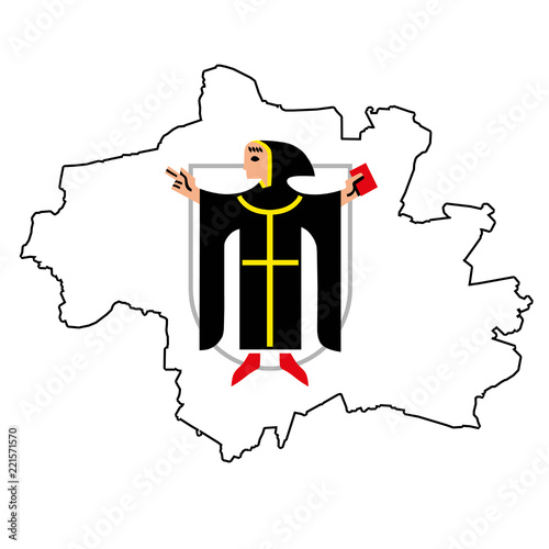 München Stadtgebiet mit Wappen