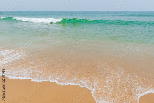 Fototapeta Naklejka Na Ścianę i Meble -  soft wave of an ocean on a sandy beach