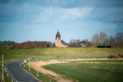 Kirche hinterm Deich photo