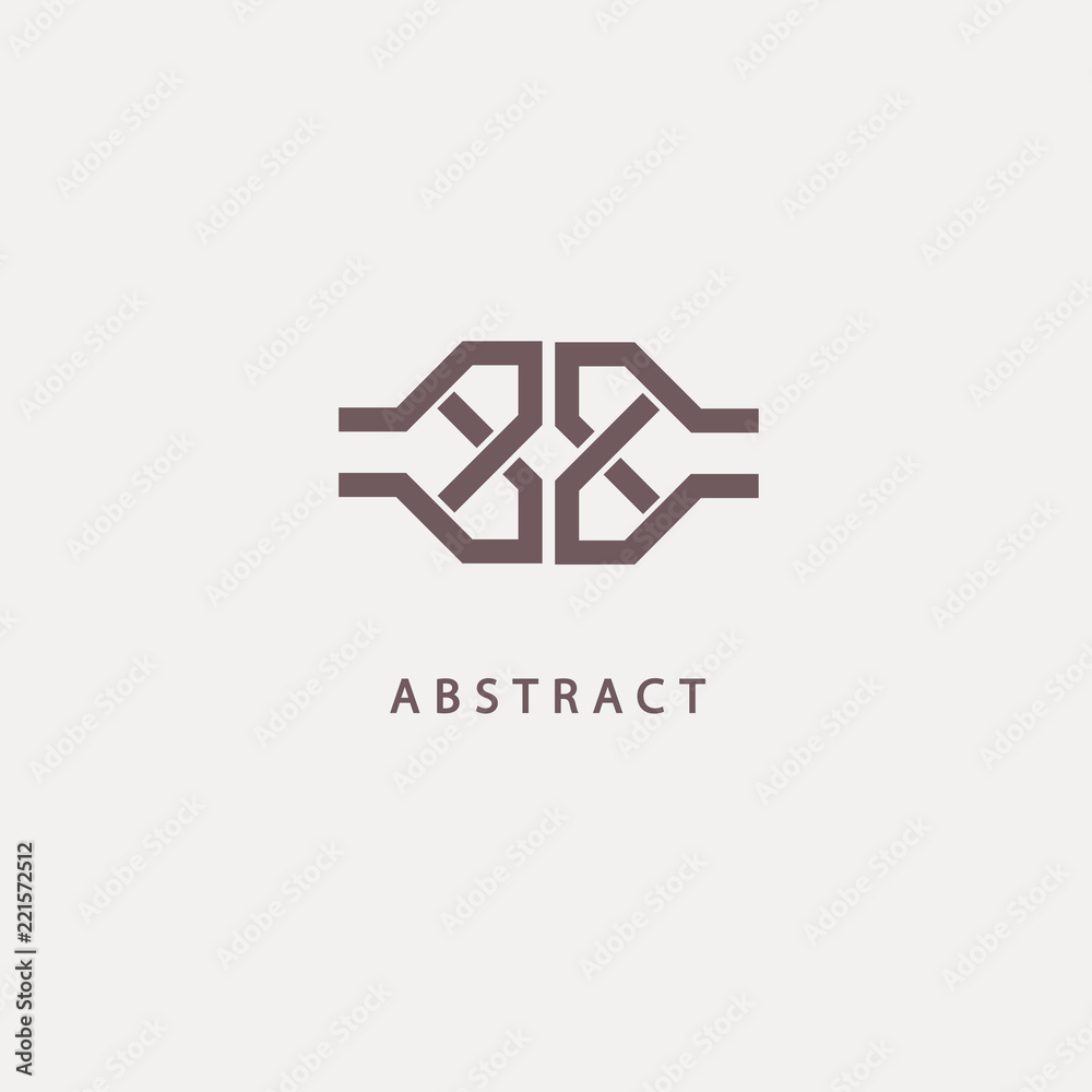 Abstract vetor logo vector design. Sign for business, internet communication company, digital agency, marketing. Modern decorative geometric icon. Abstract vetor logo vector design. Sign for business, internet communication company, digital agency, marketing. Modern decorative geometric icon.