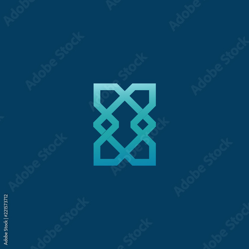 Abstract vetor logo vector design. Sign for business, internet communication company, digital agency, marketing. Modern decorative geometric icon.