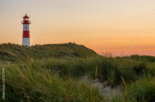 Lighthouse List-Ost on the island Sylt, Germany
