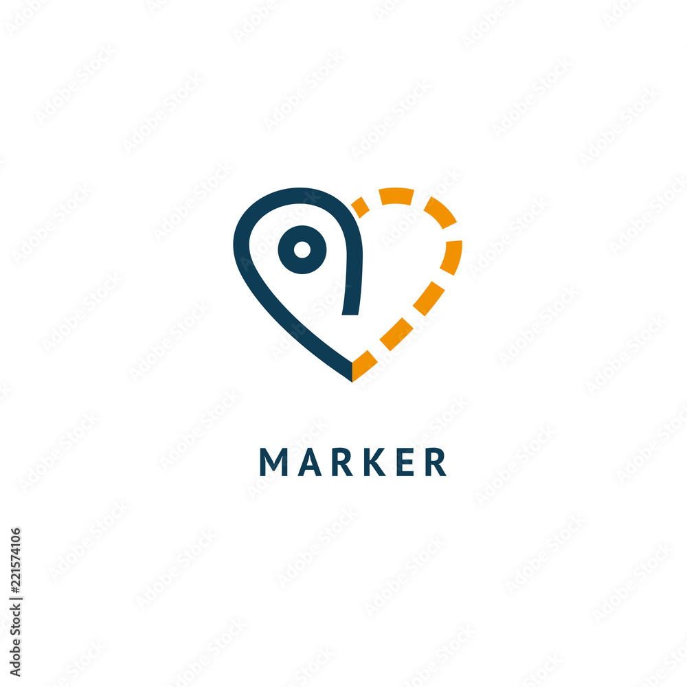 Map marker icon. Vector flat style illustration location pin logotype design. Location pin navigation logo template. Logo concept of navigator, guide, , booking hotel, Rent a Car, travel application. Map marker icon. Vector flat style illustration location pin logotype design. Location pin navigation logo template. Logo concept of navigator, guide, , booking hotel, Rent a Car, travel application.