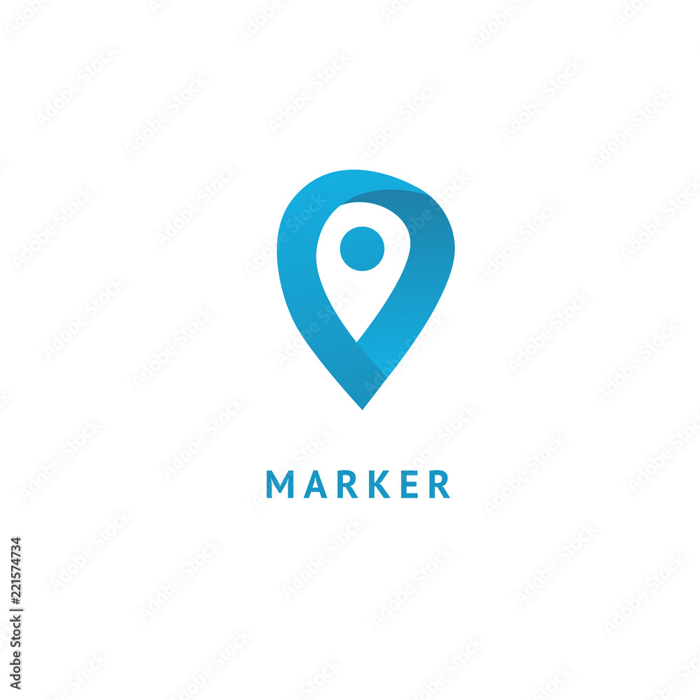 Map marker icon. Vector flat style illustration location pin logotype design. Location pin navigation logo template. Logo concept of navigator, guide, , booking hotel, Rent a Car, travel application. Map marker icon. Vector flat style illustration location pin logotype design. Location pin navigation logo template. Logo concept of navigator, guide, , booking hotel, Rent a Car, travel application.
