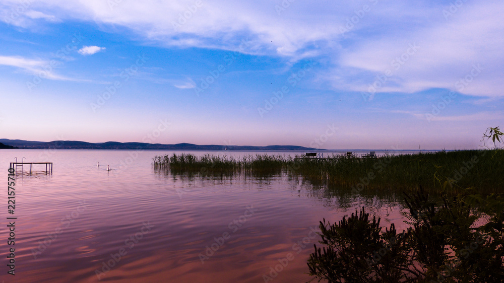Lake Balaton in the evening