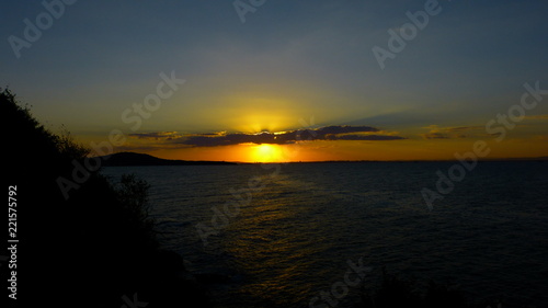 Colorful sunset over the sea