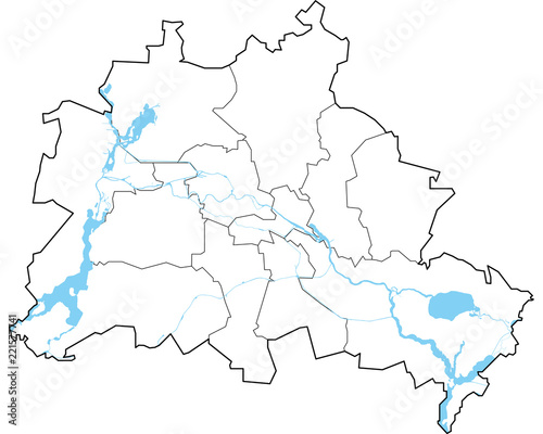 Berliner Bezirke - ohne Beschriftung