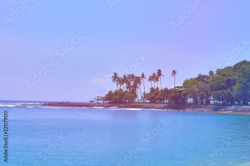 Sengigi Beach, Indonesia. with Dreamy Pink Effects © slyellow