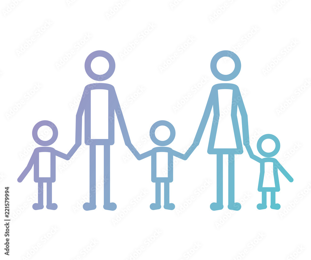 parents couple with kids figures parents couple with kids figures