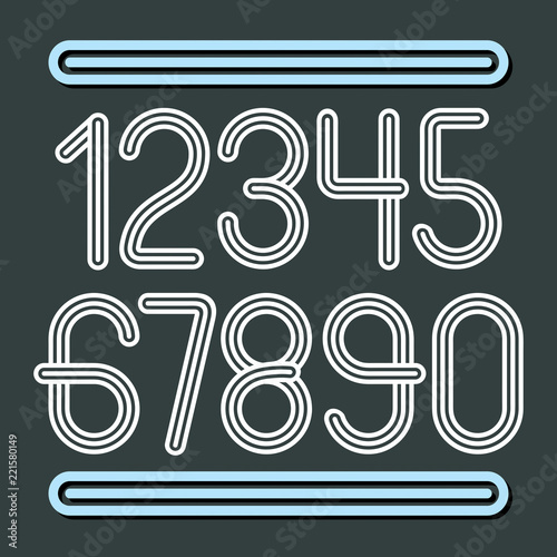 Vector  trendy numbers coll...
