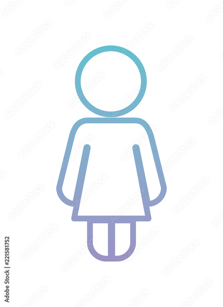 Obraz premium little girl figure silhouette