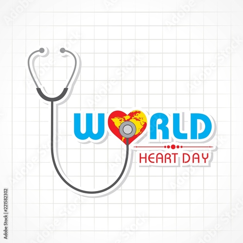 illustration World Heart Day Background stock vector